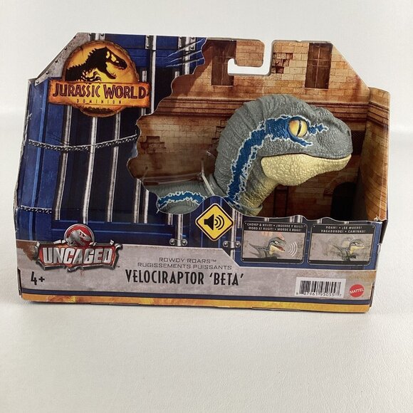 Jurassic World Dominion Uncaged Rowdy Roars Velociraptor Beta Dinosaur Figure
